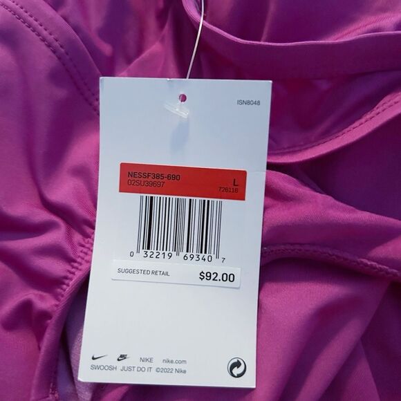 Nike HydraStrong Solid Poly Racer Back One Piece Swimsuit - Picture 4 of 4